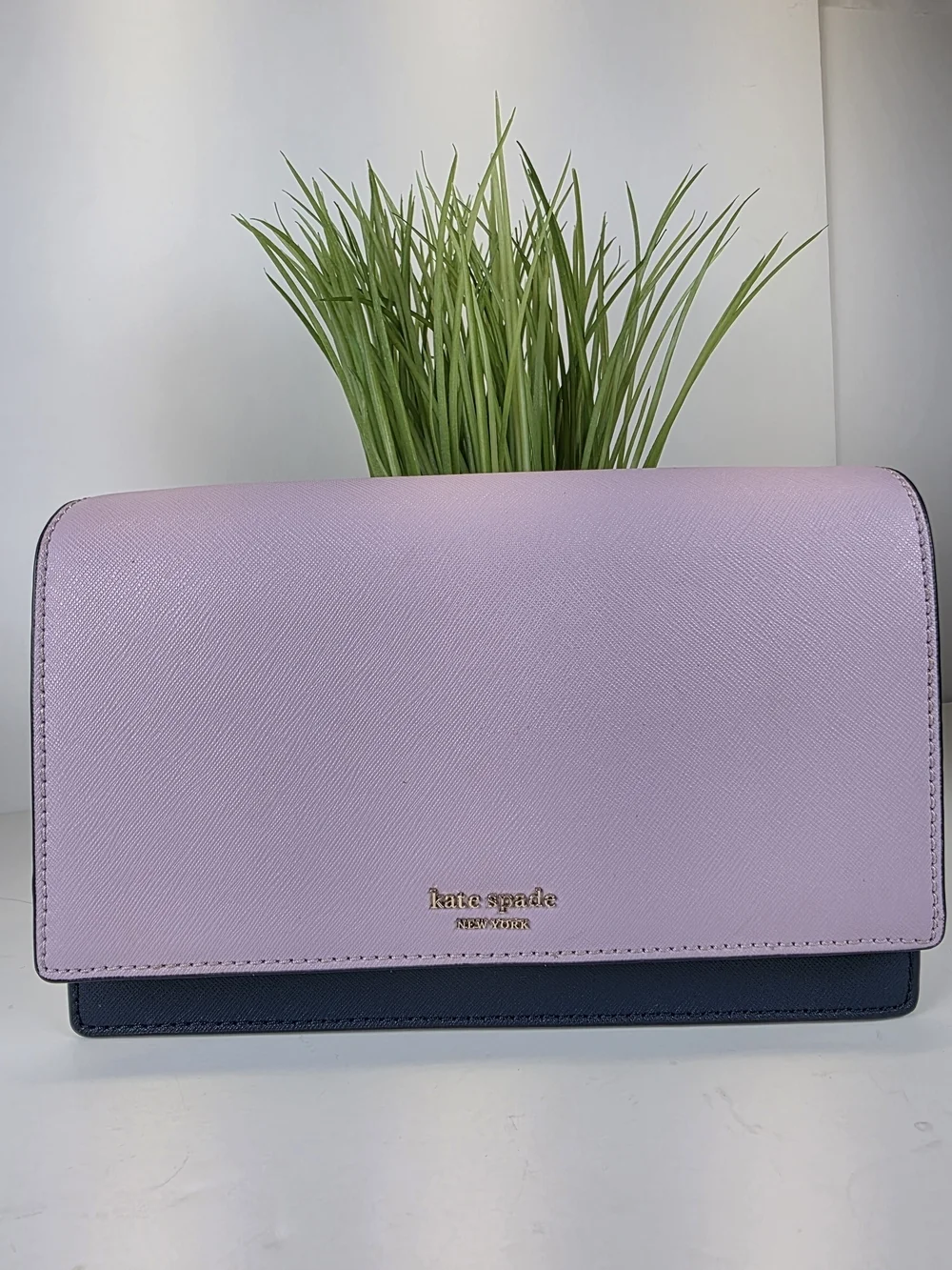 Kate Spade New York Blockcolor Lavender White & Navy Shoulder Crossbody Bag